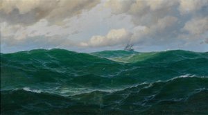 Barco en mares agitados de Max Jensen
